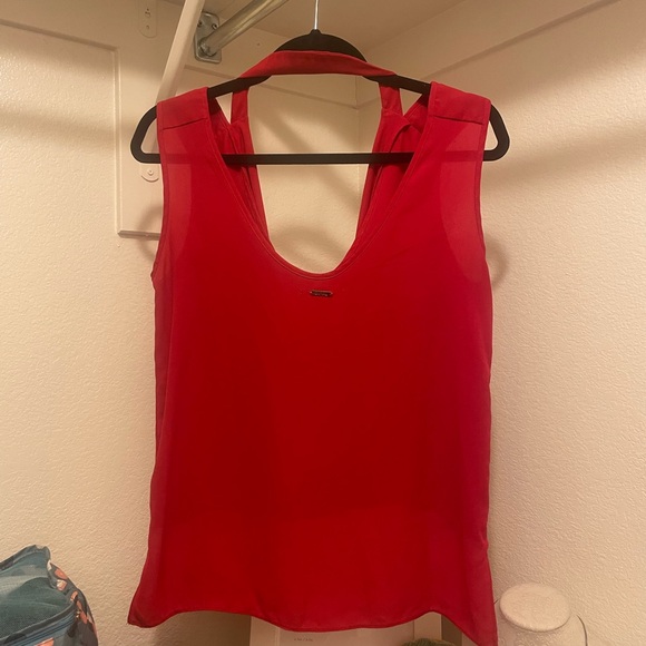 CLOSING SALE! Red Canal Blouse - Picture 2 of 6